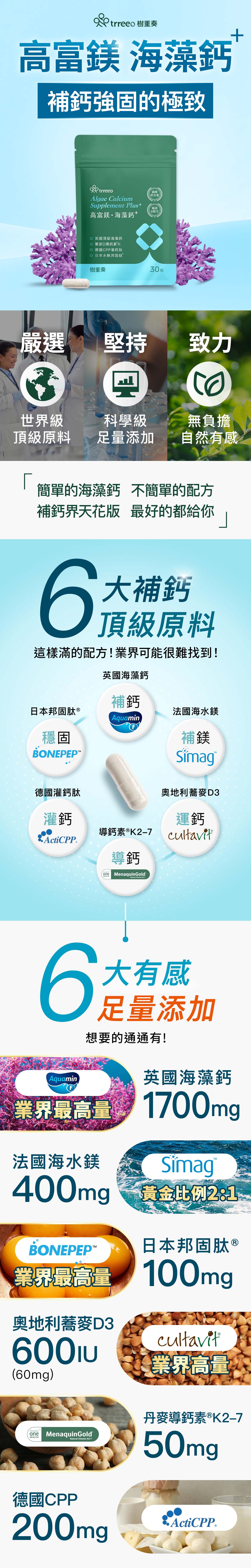 6大國際頂級原料，足量添加最有感